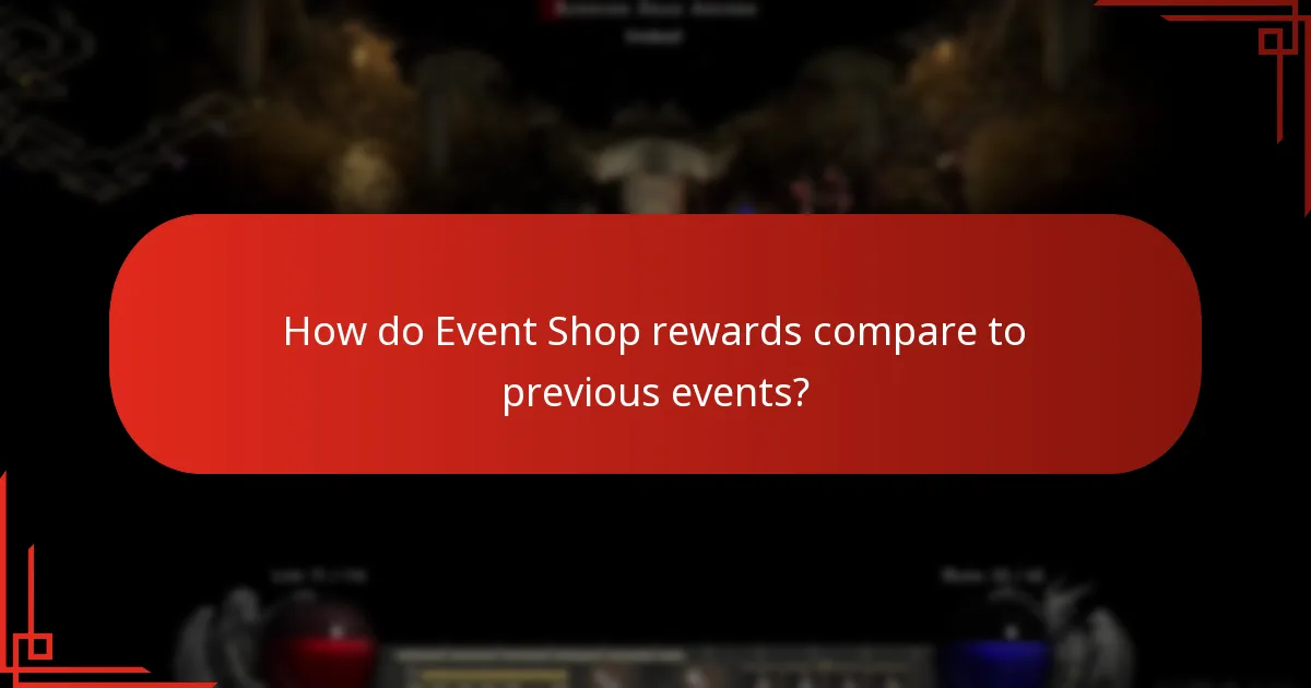 How do Event Shop rewards compare to previous events?