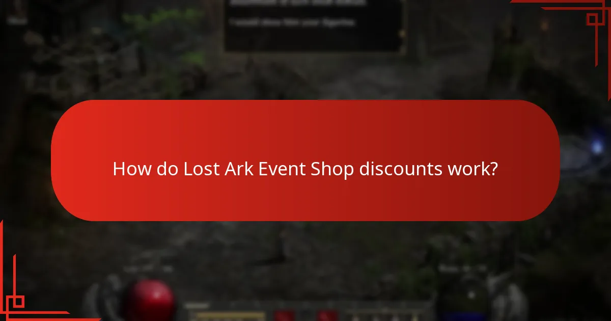 How do Lost Ark Event Shop discounts work?