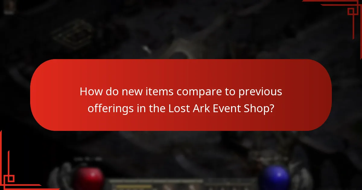 How do new items compare to previous offerings in the Lost Ark Event Shop?