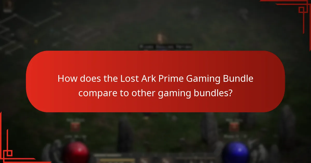 How does the Lost Ark Prime Gaming Bundle compare to other gaming bundles?