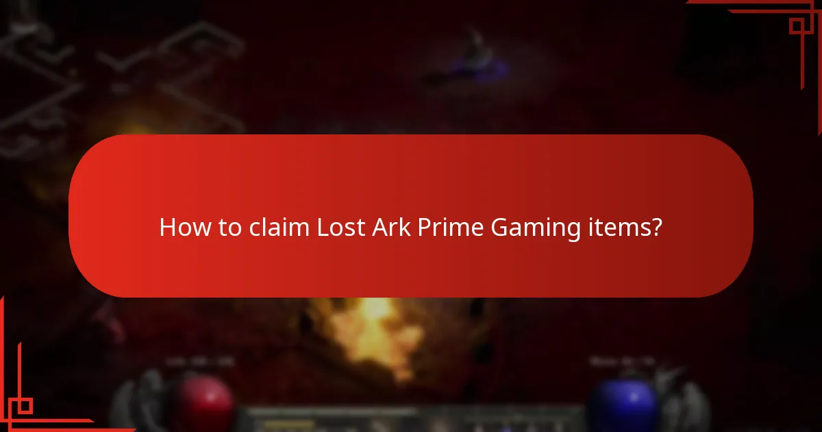 How to claim Lost Ark Prime Gaming items?