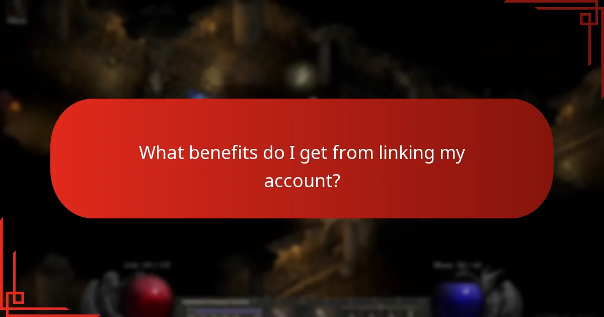 What benefits do I get from linking my account?