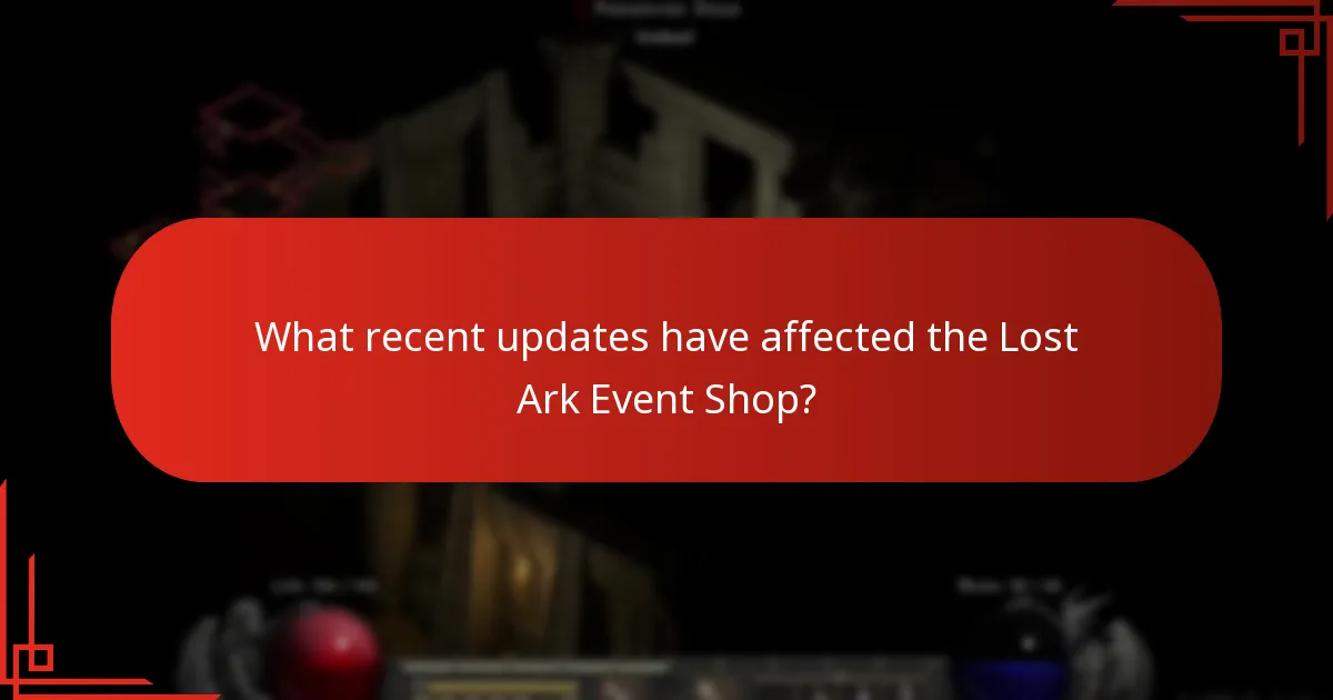 What recent updates have affected the Lost Ark Event Shop?