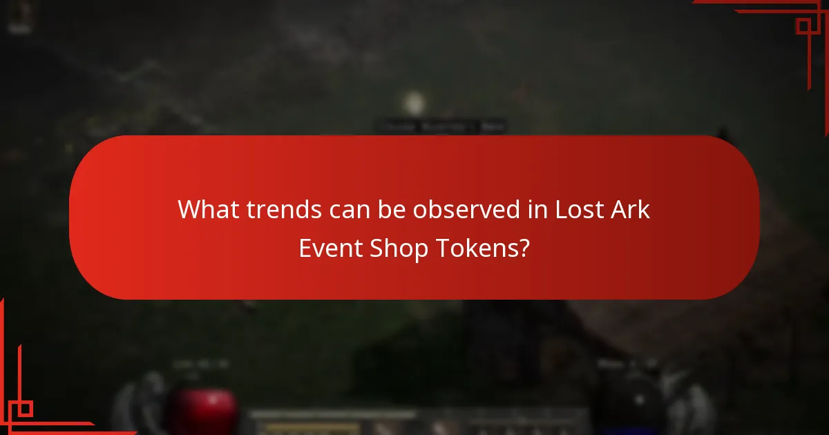 What trends can be observed in Lost Ark Event Shop Tokens?
