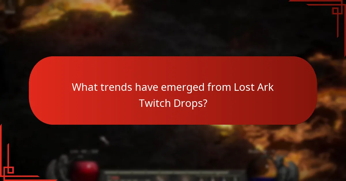 What trends have emerged from Lost Ark Twitch Drops?